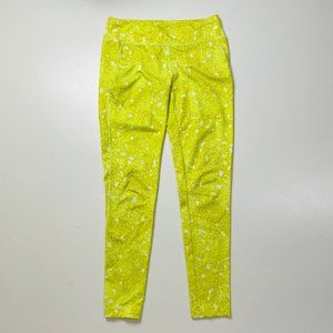 The North Face Legging Neon Chartruse Animal Print Running Workout Yoga Active M